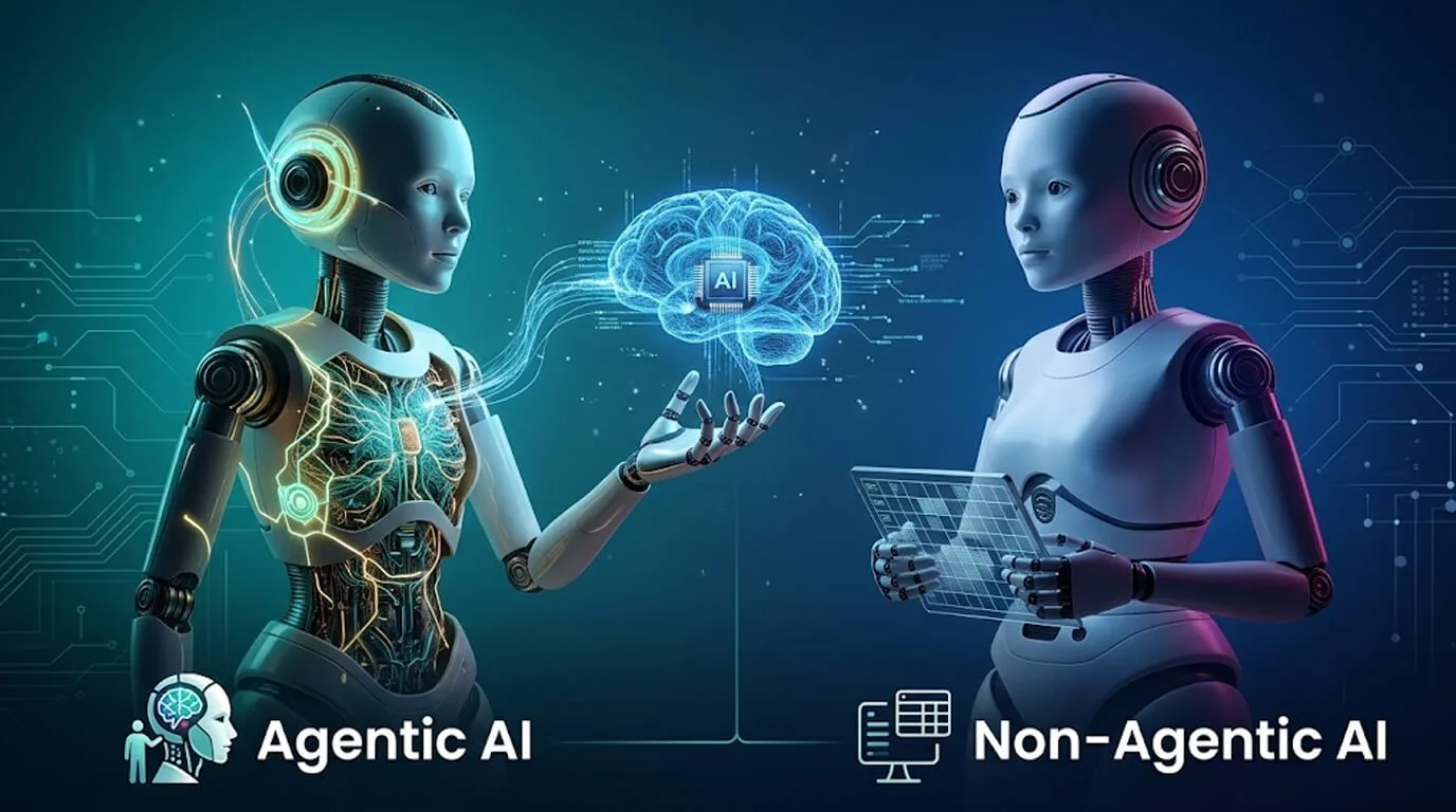 Agentic AI vs Non-Agentic AI — the difference between agents that act and systems that only compute